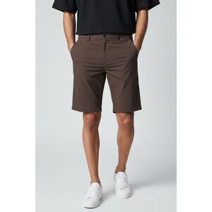 Tommy Armour Mens Black Flat-Front Shorts Size 36